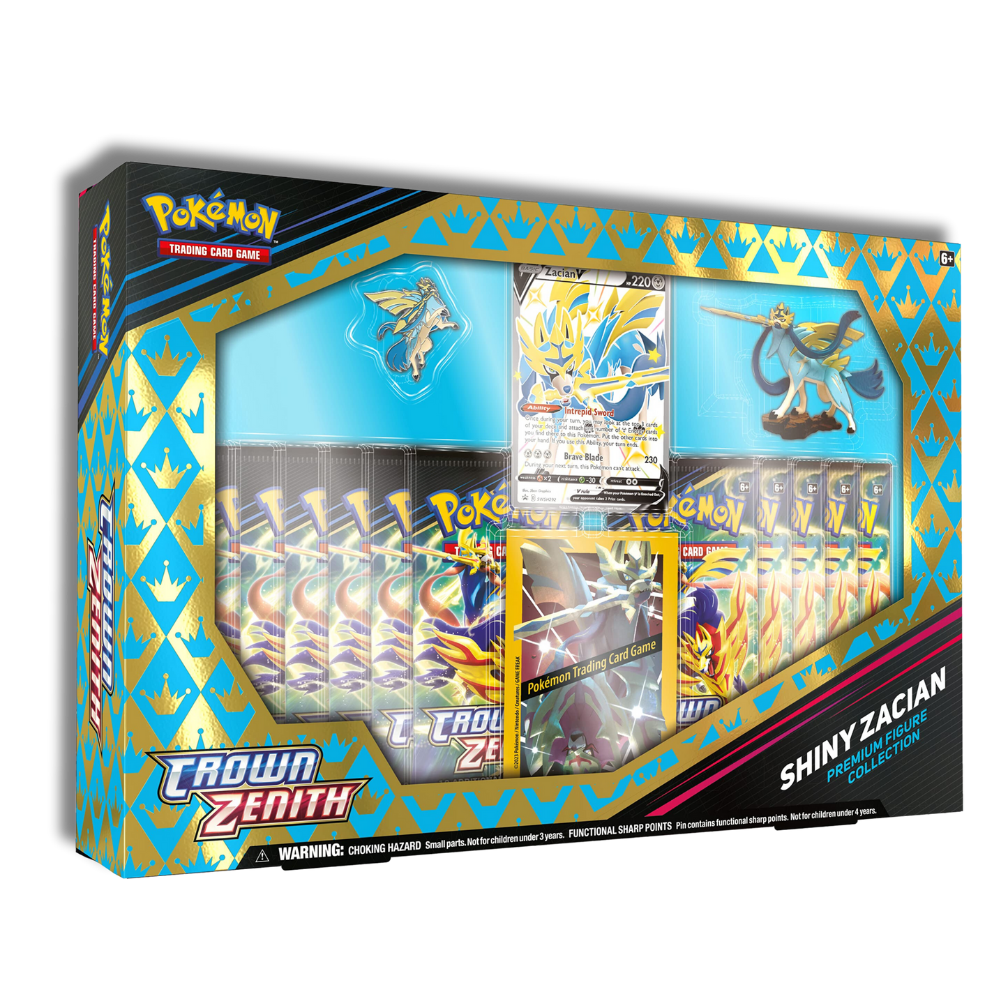 Caja Shiny Zacian con Figura - Inglés 🇬🇧
